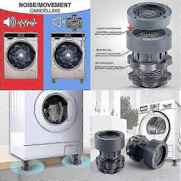 Adjustable Washing Machine Support with Anti-Vibration Foot