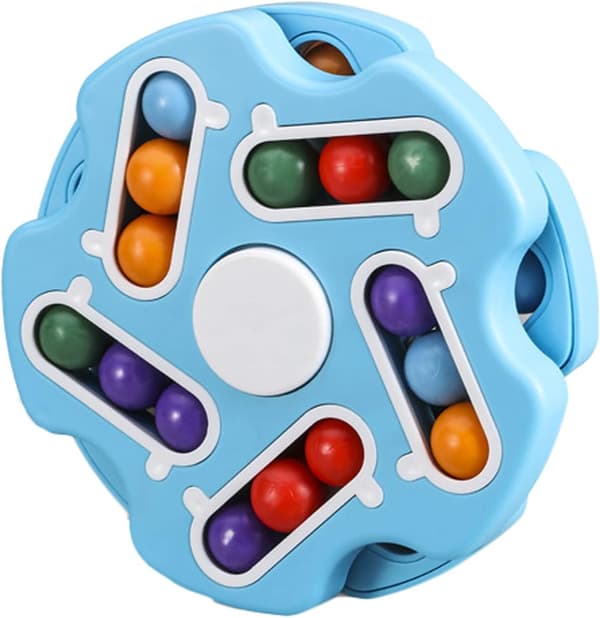 Roterende Rubiks Cube - Dobbelt Flip Puslespil - Stressreducerende Gave (Blå)
