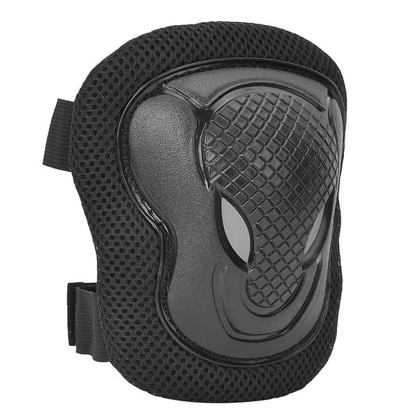 Thickened Protective Gear Set for Roller Skating Knee Pads Elbow Pads Gloves for Adults (Black)