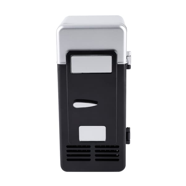 LED Mini USB Køleskab Drikkevare Dåse Køler og Varmer Sort