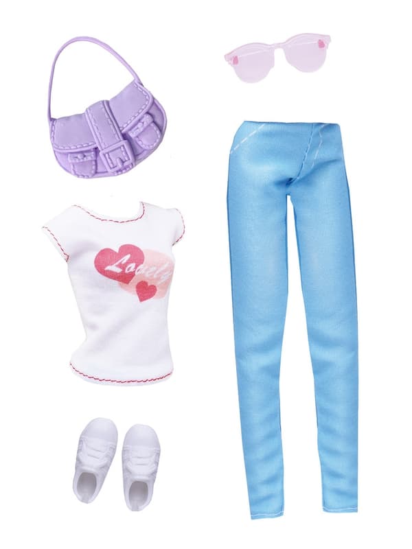 Anlily Docka med Jeans, multifärg