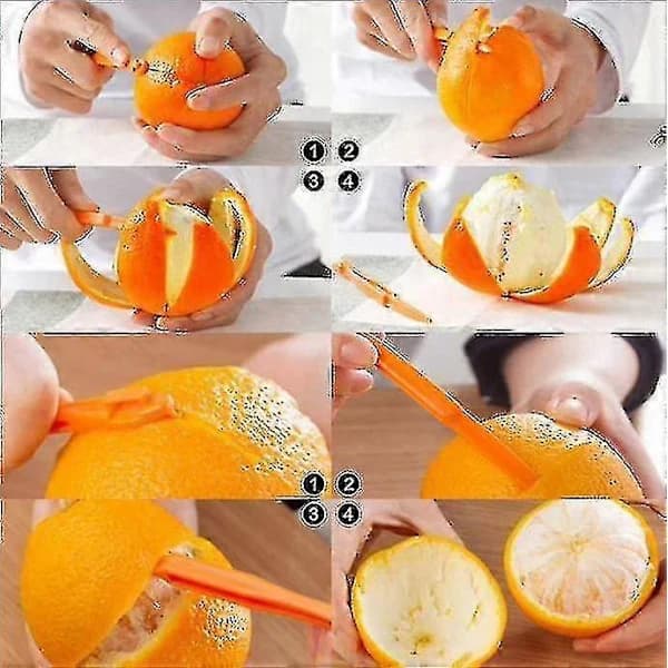 Orange Peeler Set Easy Opener Citrus Lemon Peeler Cutter Vegetable Slicer Fruit Tool Kitchen Utensils (5-pack)