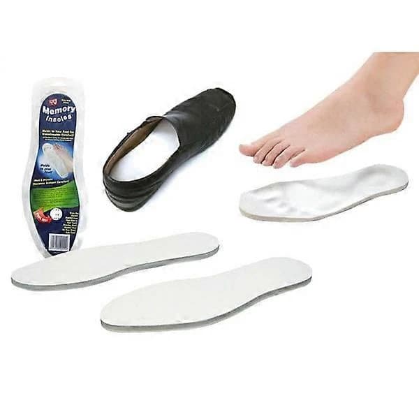 Memory Foam Shoe Insoles, Fits Shoe Size 35-43, Transparent