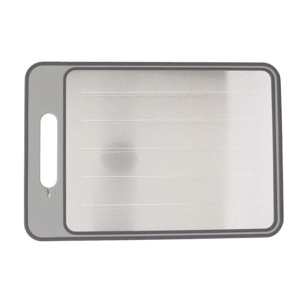Thawing Tray Double-Sided Grinding Thawing Mat with Knife Sharpener for Frozen Meat Grey