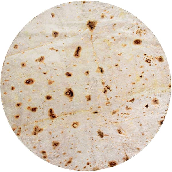 Burrito-tæppe, dobbeltsidet kæmpe hvedetortilla-tæppe