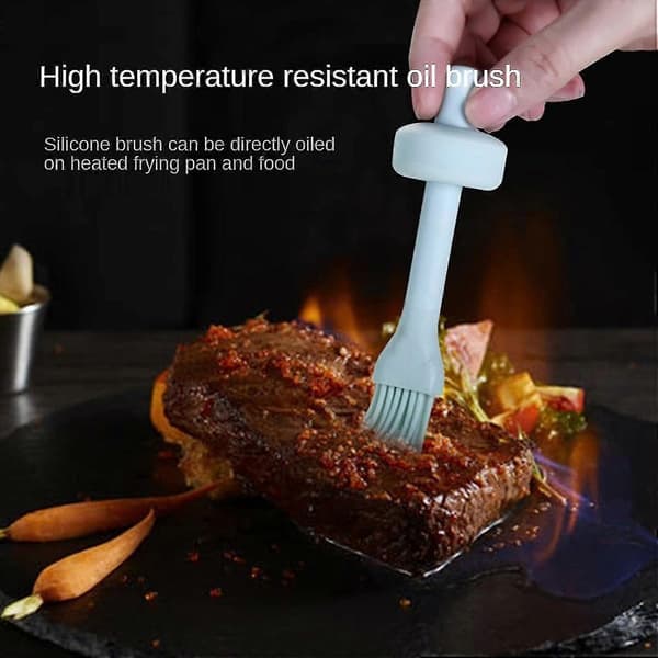 Kreativ oliedispenserflaske med låg - Madlavningskrydderiglas til hjemme- og udendørsgrill (blå)