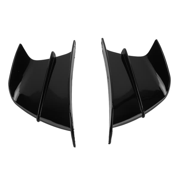 Pair Motorcycle Aerodynamic Wings Spoiler Wing Universal Replacement for Kawasaki Gloss Black