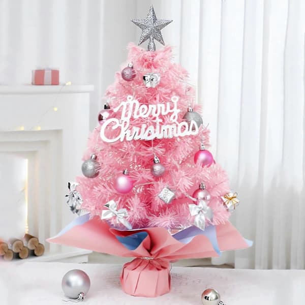 Mini Julgran Bordsdekoration Julgran 45 cm Lindad i Papperspinnar