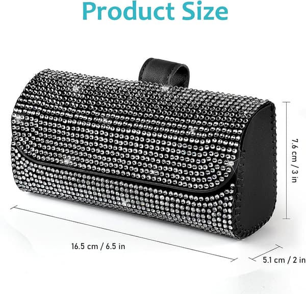 Bling Solglasögonhållare för Bilsolskydd, Glittrande Bilglasögon