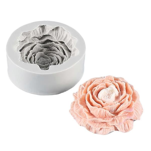 Silikone Lysform, 3D DIY Silikoneform Lysestøbeforme, Fødevaregodkendt Sojavoks Lysform 3,5*9,5cm