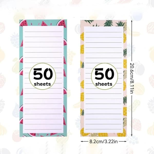 Magnetic Shopping List Pad Magnetic Notepad WATERMELON Watermelon Orange Watermelon