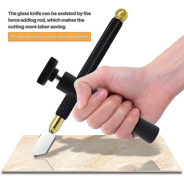 Professional Glass Cutter with Diamond Tip and Non-Slip Metal Handle, 3-15mm Cutting Tool