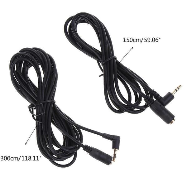 2,5 mm han til 2,5 mm hun kabel 90 graders lydstik adapter konverter 1,5 m