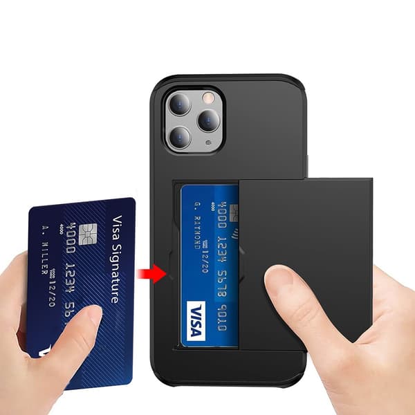 Etui med kortplads iPhone 12 Mini Sort