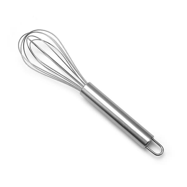 2 stk. flate visper i rustfritt stål, 8 tommer og 10 tommer, kjøkkenvisper for saus, egg, blanding, visping, pisking