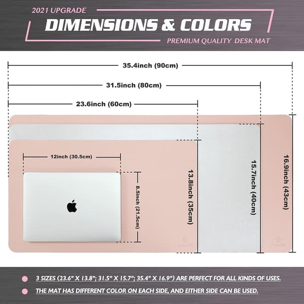 Skrivebordsmatte, Skrivebordsmatte, Skrivebordsmatte 35cm x 60cm, Laptopmatte, Skrivebordsmatte for