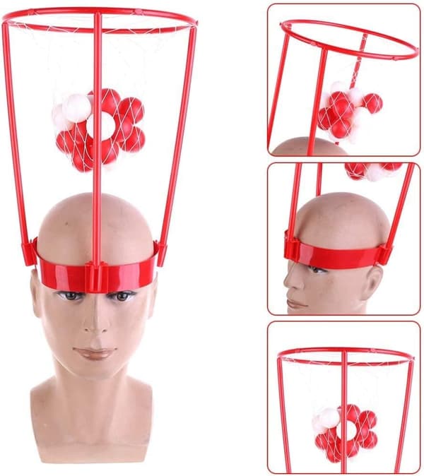 Head-Mounted Basket Game – Fun Indoor Family Activity