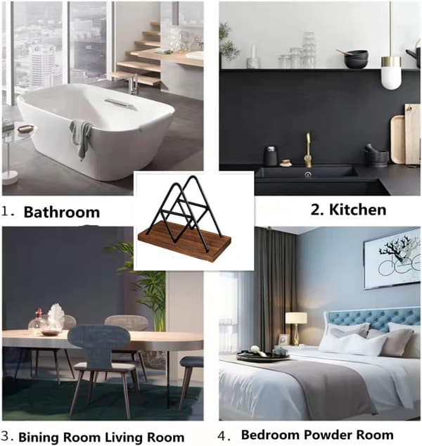 Servietholder til bord, bord-servietholder, Geometrisk design P