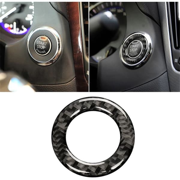 Startknap Ring Cover On/Off Panel Til Q50 Q60 13-19 Fiber Bil Interiør Tilbehør