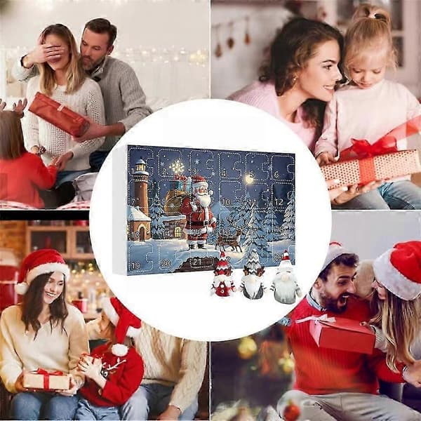 Jul Tomte Adventskalender 2025, 24 dagars julnedräkning överraskningslåda