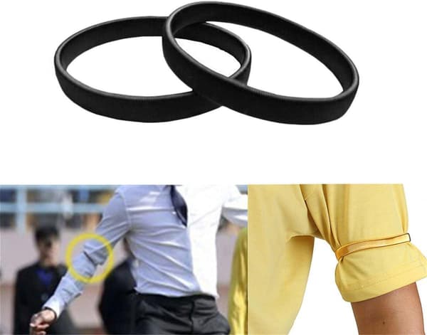 2 stk - Kvinner Menn Ensfarget Elastisk Armbånd Snitch Holder Armbind