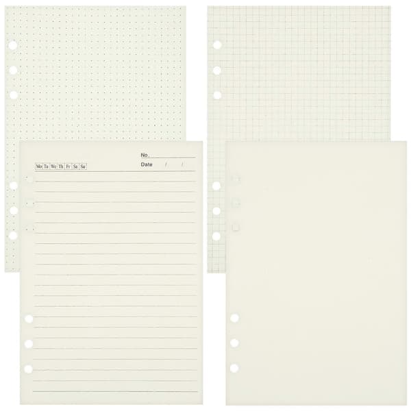 4 st A5 Paper Refill A5 Planner Inserts A5 Binder Inserts Notebook Refill Loose Leaf Paper Planner Inserts