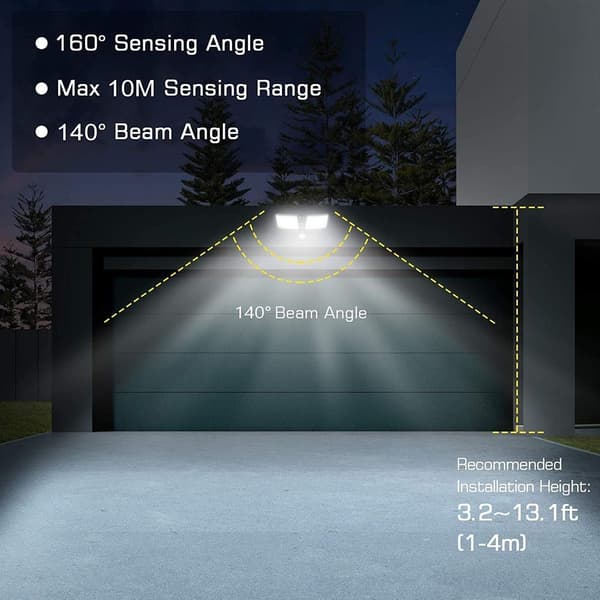 Utendørs LED-flomlys 20W Bevegelsessensor 2400lm 5000K LED Sikkerhet