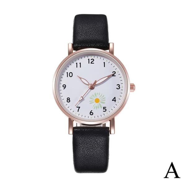 Lysende ur Natlysende kvinder Søde læder Enkle ure Lille urskive Quartz J4O3 Kaffe One size Coffee One size