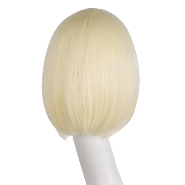 Dam kort syntetisk rak peruk (Beige)