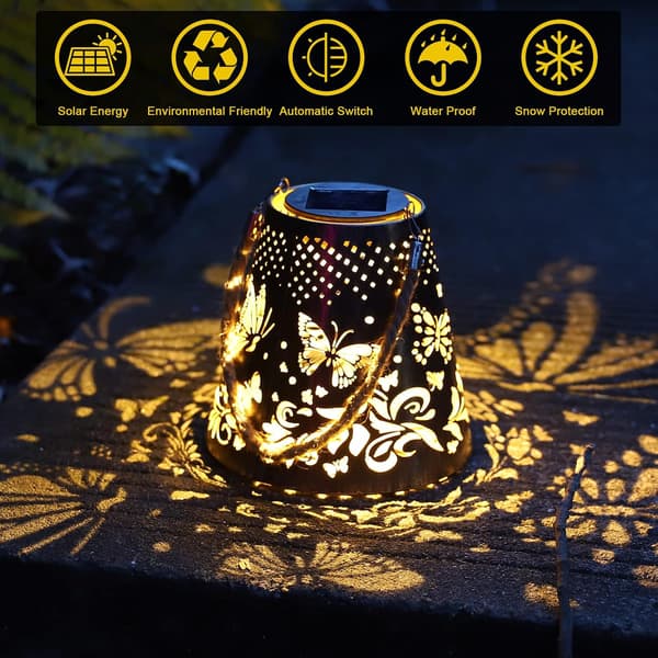 (Sommerfugl) Udendørs Have Solcellelampe, Dekorativ Udendørs So