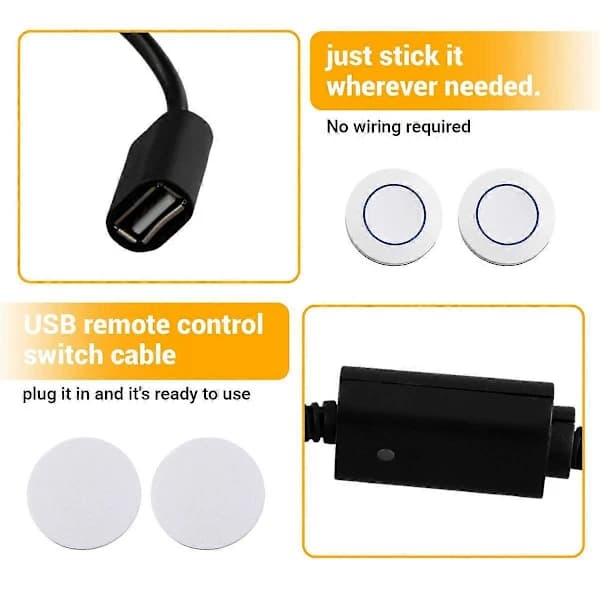 DC 5V Trådløs RF Fjernbetjening Afbryder Driver ON OFF til USB LED-lysstribe Læselampe Li