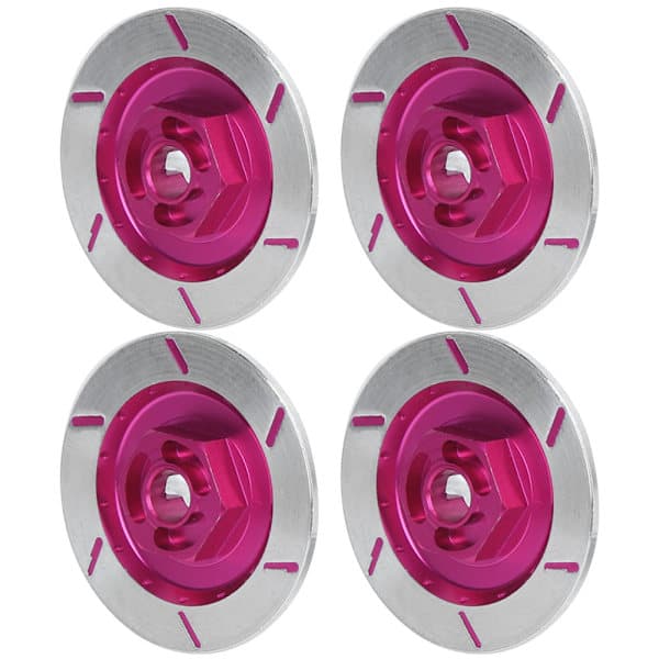 Simulerede bremseskivetilbehør i aluminiumslegering, passer til HSP 94123 1:10 RC Bil, Rosa