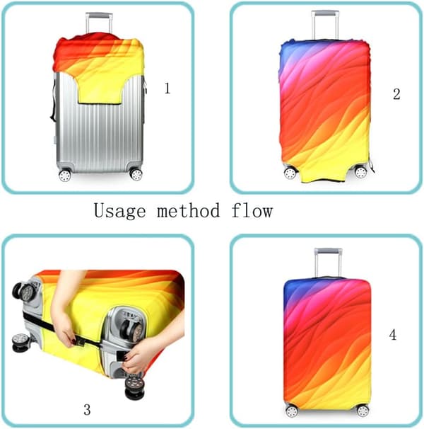 Suitcase Protective Cover Washable Dust Zipper Protective 26-28 Inch