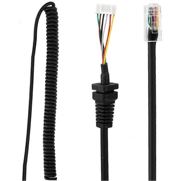 Replacement Microphone Cable for Yaesu, Compatible with Yaesu MH-36 MH-42 MH-48 Series Hand Microphones, High-Quality Spring Coiled Anti-Pull Design