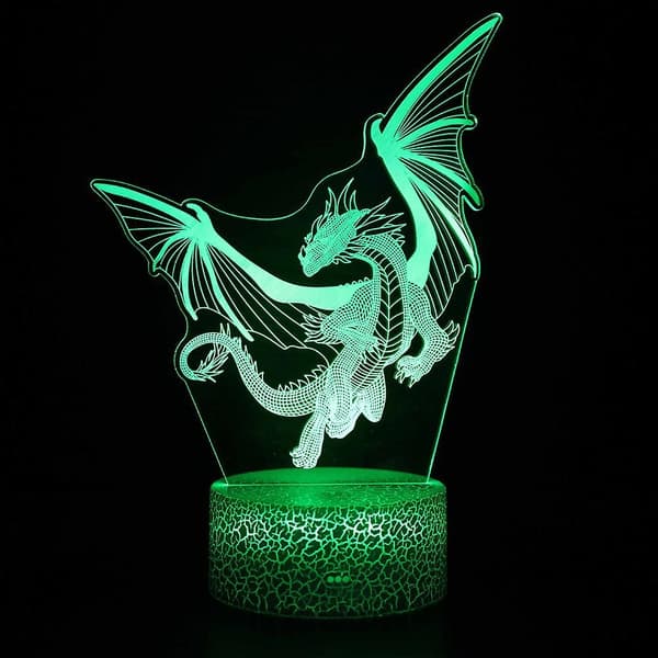 Dinosaur Series Colorful 3D Night Light, Creative Gift Lamp Table Lamp C