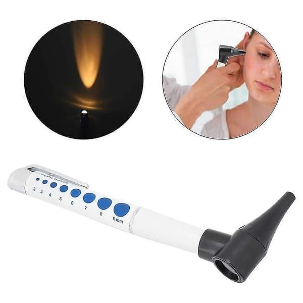 Mini Portable Ear Otoscope Endoscope Inspection Tool with 3 Replaceable Heads