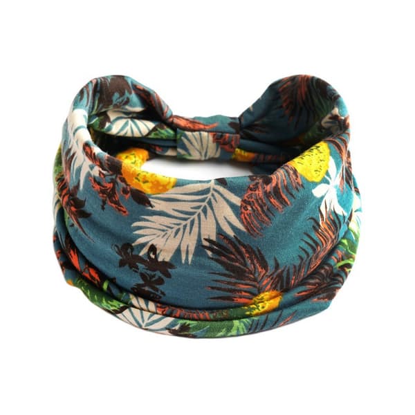 Set med 4 kvinnors hårband Boho Floal Style Criss Cross Head Wrap