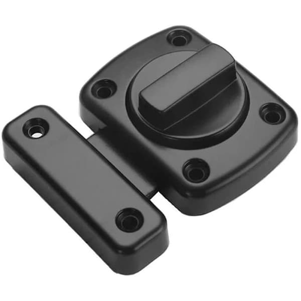 Bathroom Door Lock Swivel Cabinet Window Latch Security Latch Lock Black 55mm