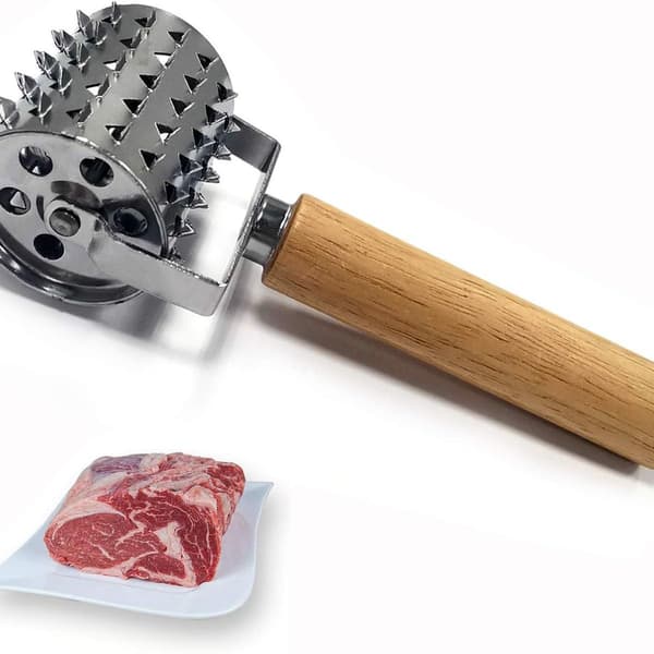 Stainless Steel Meat Tenderizer, Rolling Seasoning Meat Tenderizer, Schnitzel Tenderizer