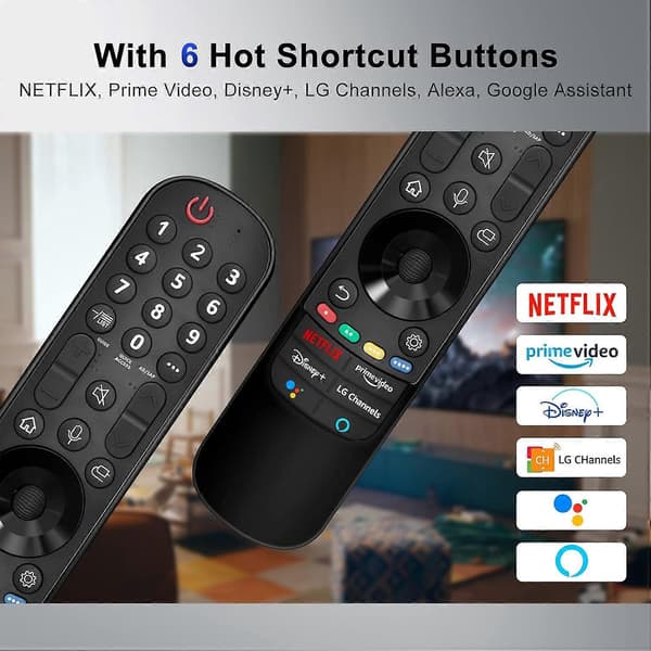 Magic Remote for LG Smart TV Remote Control, Compatible with 2021/2022 LG UHD OLED QNED NanoCell 4K 8K Smart TV, with Voice and Pointer Function