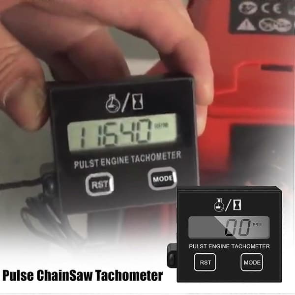 Digital Tachometer for Chainsaw, Small Inductive Tachometer, Waterproof Engine Tachometer, Tachometer for Motorcycle Lawn Mower