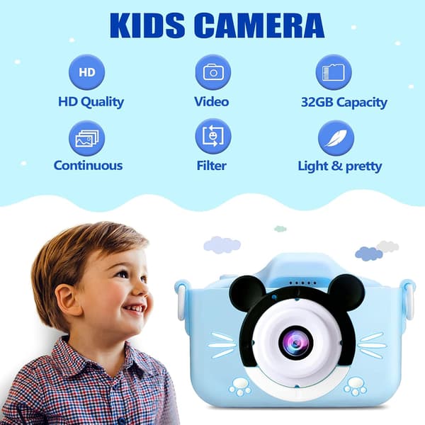 Kids Camera - Rechargeable Mini Digital Camera Photo Video Camc DXGHC
