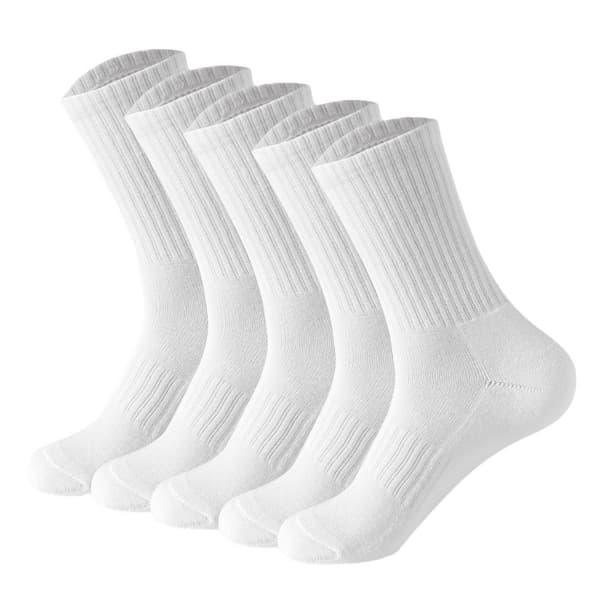 Strømper til mænd og kvinder, sømløse bomuldsstrømper, ventilerende sportsstrømper, der forhindrer vabler, perfekte til, 5 par unisex