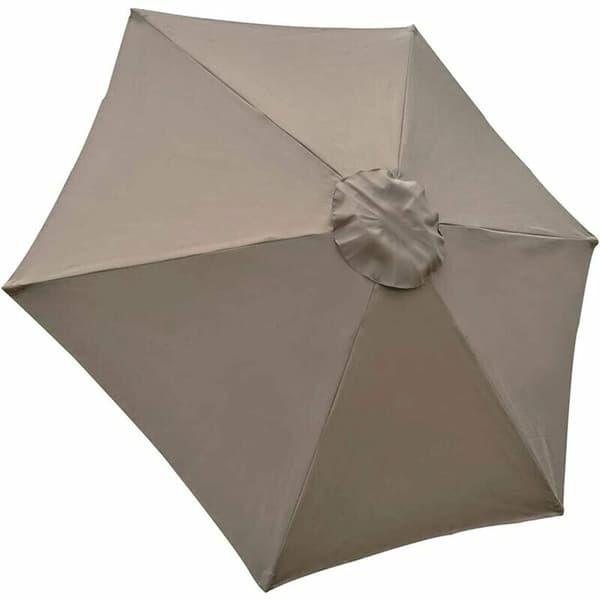 Replacement cover for parasol - 6 ribs - 3 M - Waterproof - Anti-ultraviolet - Replacement fabric (3M / 9.8Ft, Khaki)