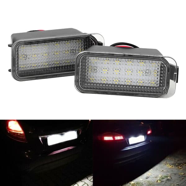 1 par DC12V 3200K 18 LED-nummerpladelys passer til Focus DYB 10-DC12V