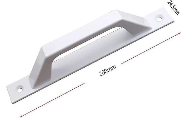 2-pakning 200 mm Svarte Hageport Håndtak D-formet