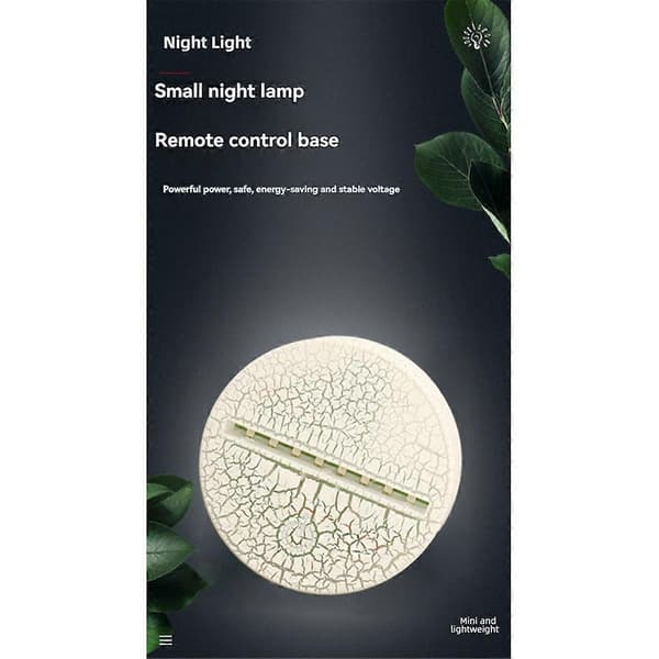 Spricka Bas LED Natlampe Atmosfære Bordlampe Sensor Touch Base