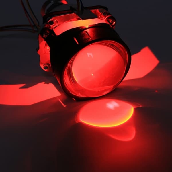 2x LED Røde Demonøyne DRL For Frontlysprojektor L