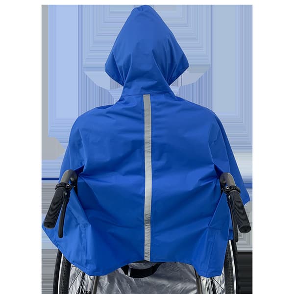Premium universell vanntett poncho med hette, rullestol regn C