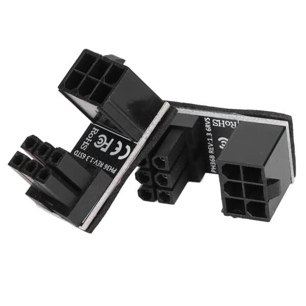 2 stk ATX 6-pinners adapter Slitasjeytelse Lite volum Lette stasjonære datamaskiner Grafikkortadapter Soppmodell